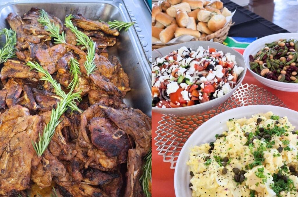 Braai meat and salads