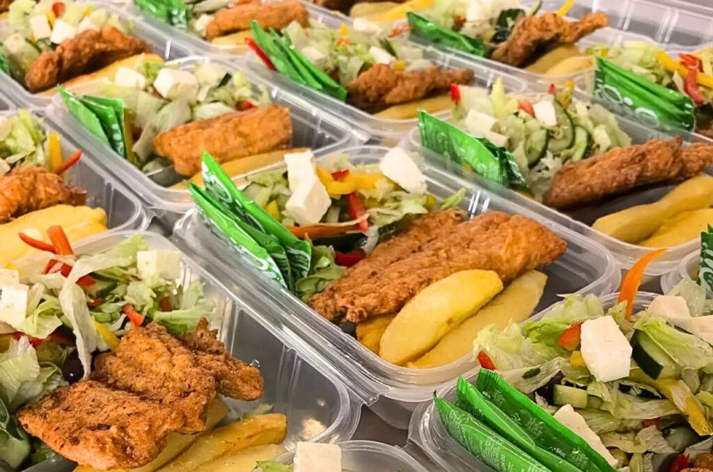 Fish and chips prepackaged